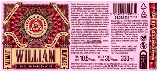 Trzech Kumpli 2024 12 William English Barley Wine