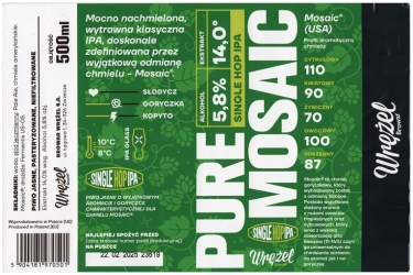 Wrezel 2024 03 Pure Mosaic Single Hop Ipa