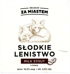 Browar Za Miastem (2022): Słodkie Lenistwo - Milk Stout