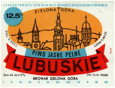 Zielona Gora 0000 Lubuskie Piwo Jasne Pelne